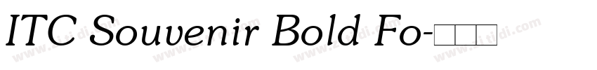 ITC Souvenir Bold Fo字体转换